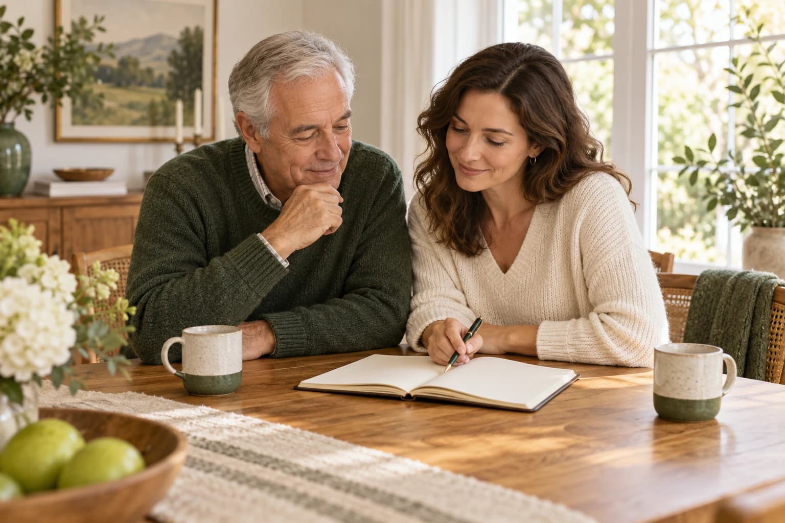 Illustrative scene of a home monitoring routine