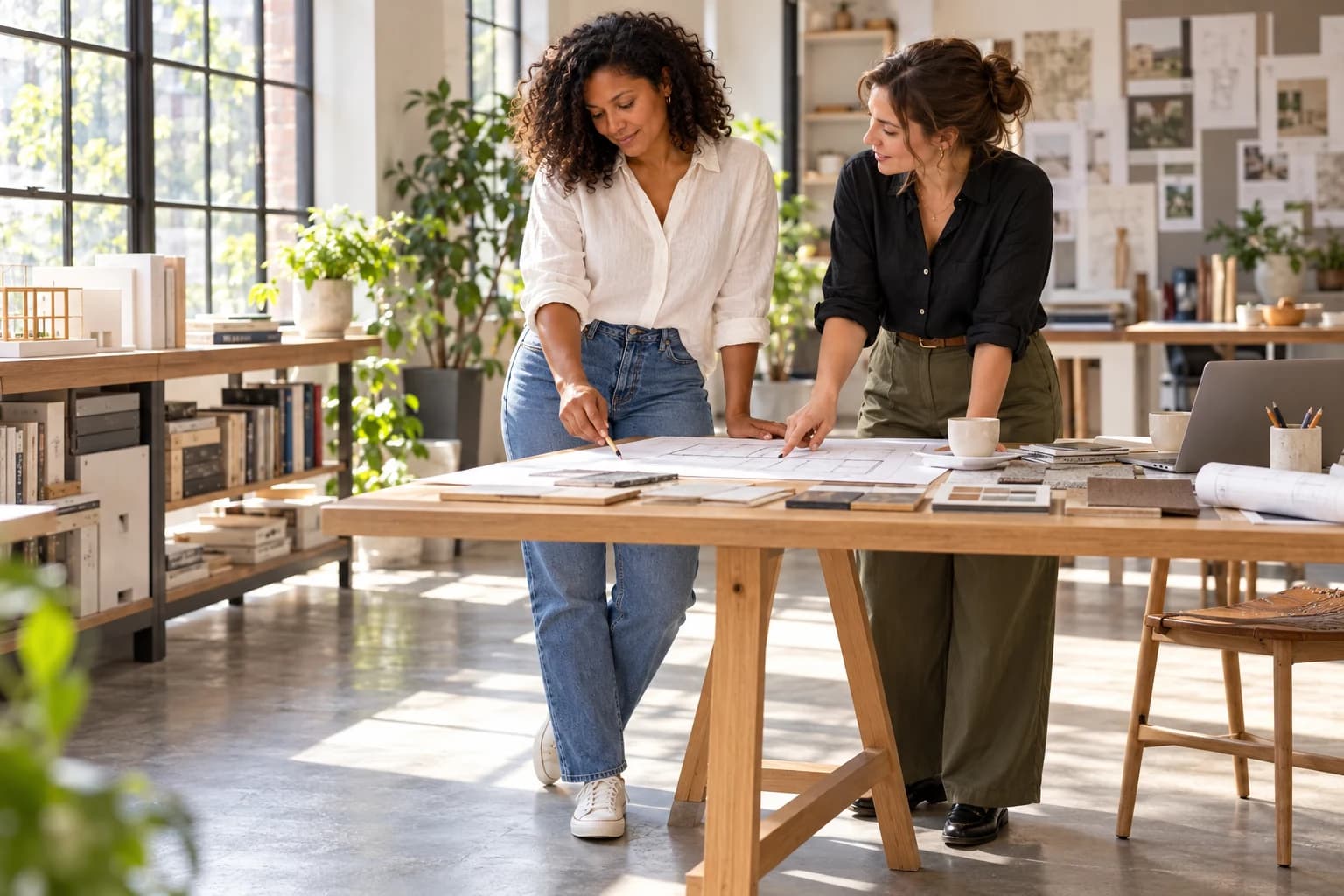 Workday scene with an adult woman; no condition is implied