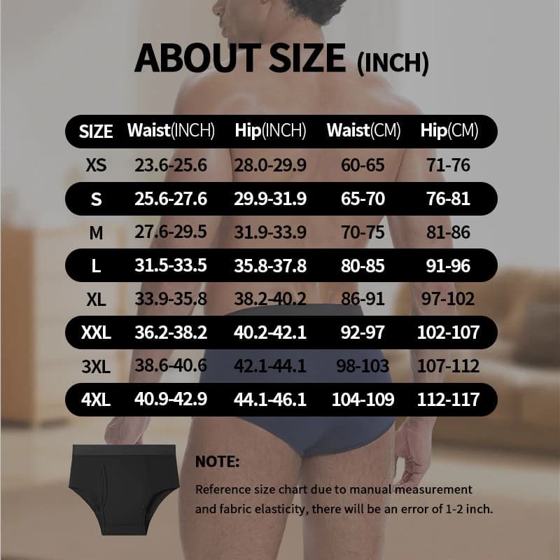 Original supplier size graphic for Everyday Classic Brief; measurement interpretation requires confirmation