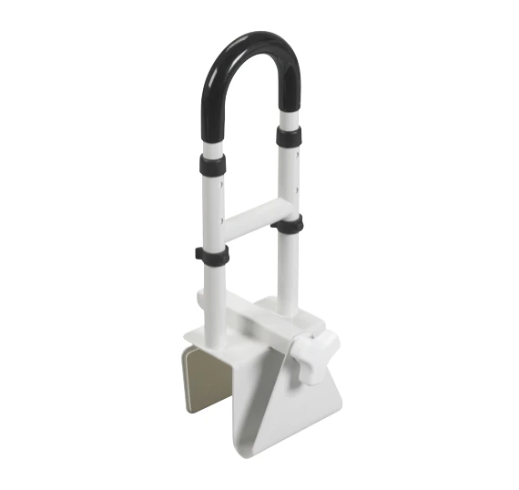 Clamp-on tub rail