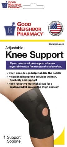 GNP knee support open pat neo black s m