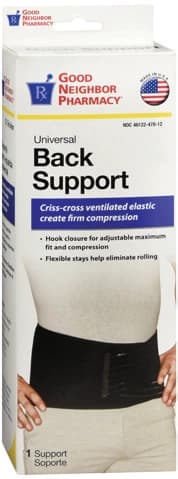 GNP back support elastic black universal
