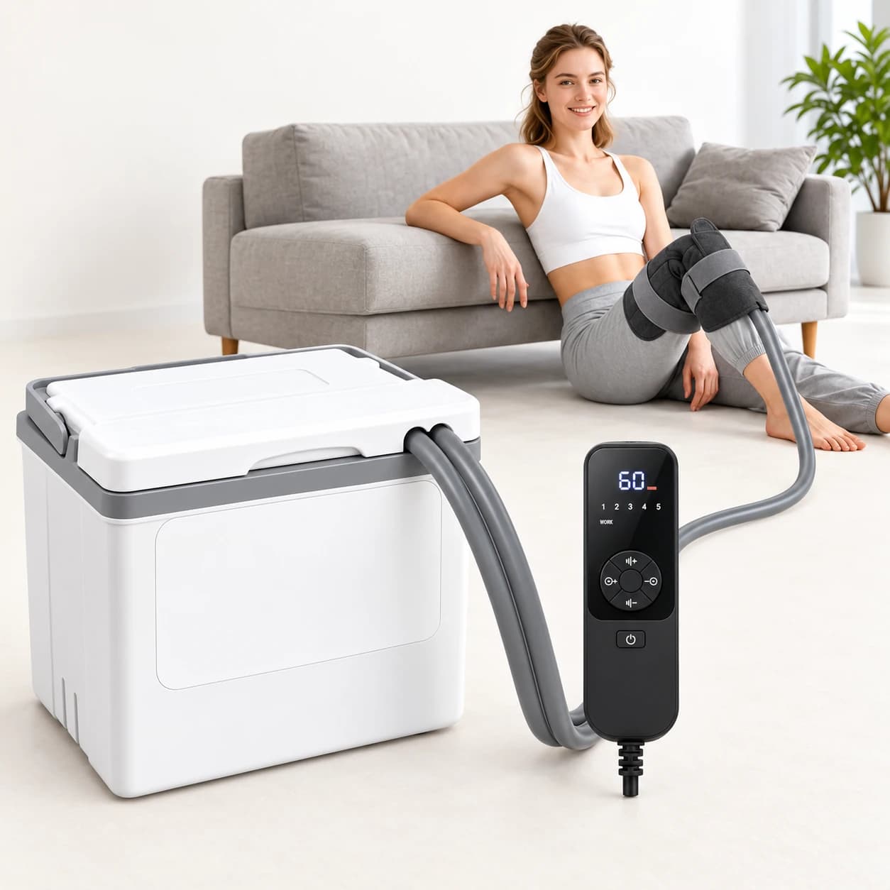Cold compression therapy unit: supplier knee-wrap use and controller reference