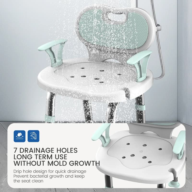 Swivel shower chair with back and arms: supplier reference model pictured supplier configuration